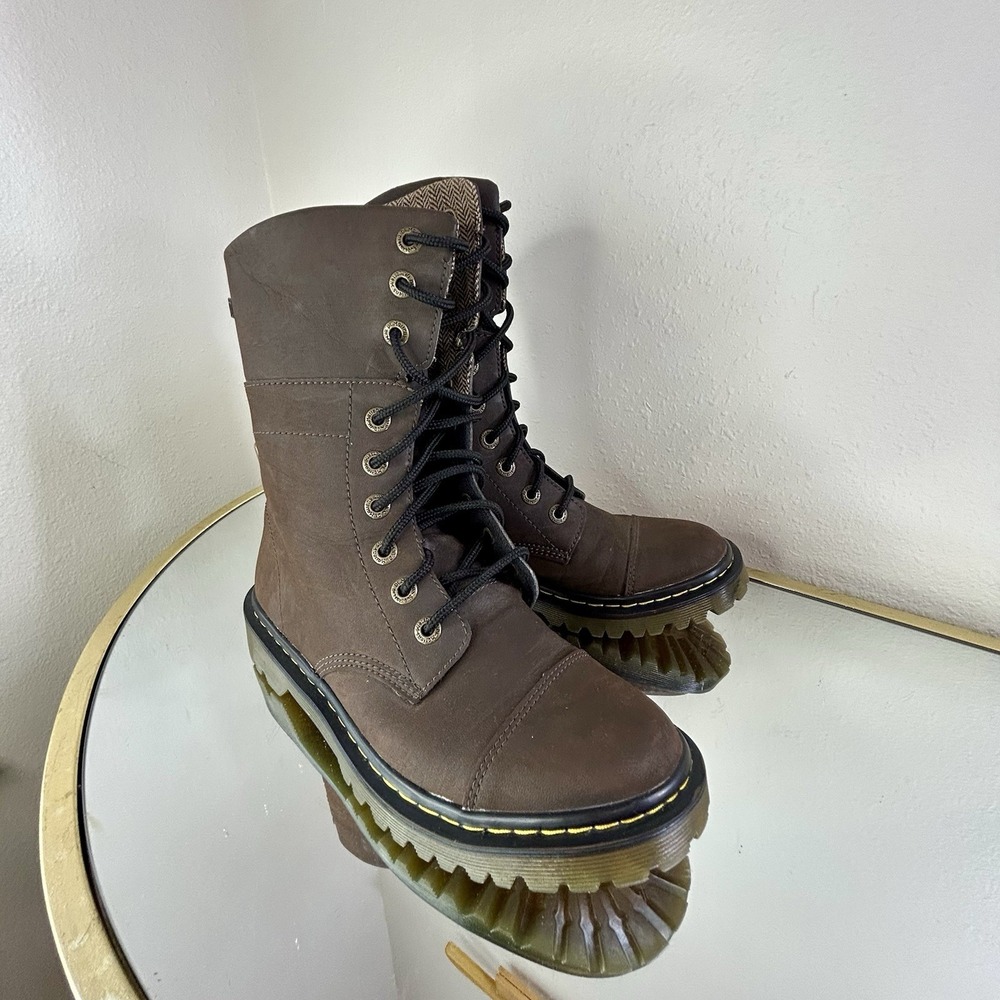 Dr. Martens Aimile Leather Dark Brown Women's Boots Size 7‎ / UK 5